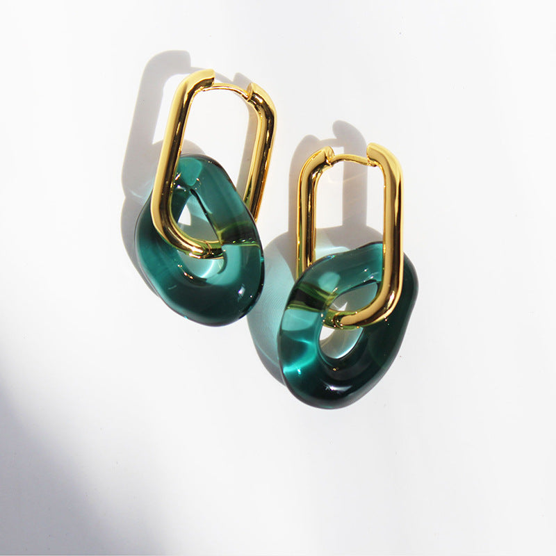 Chic Summer Fun--Candy Colour Glaze Earrings