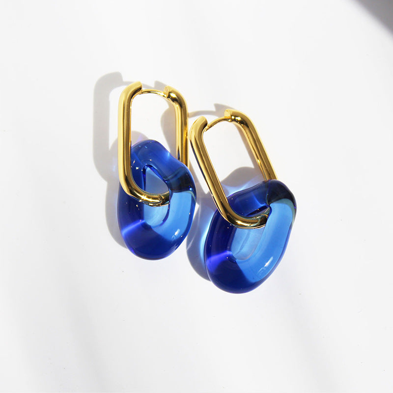 Chic Summer Fun--Candy Colour Glaze Earrings