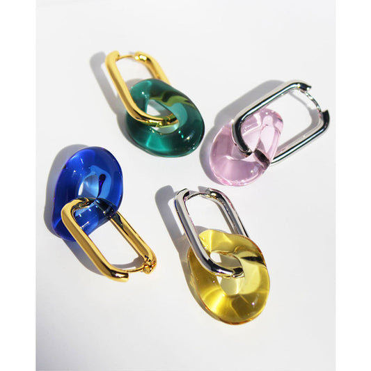 Chic Summer Fun--Candy Colour Glaze Earrings