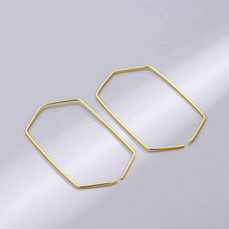 Simple Hexagon Earrings