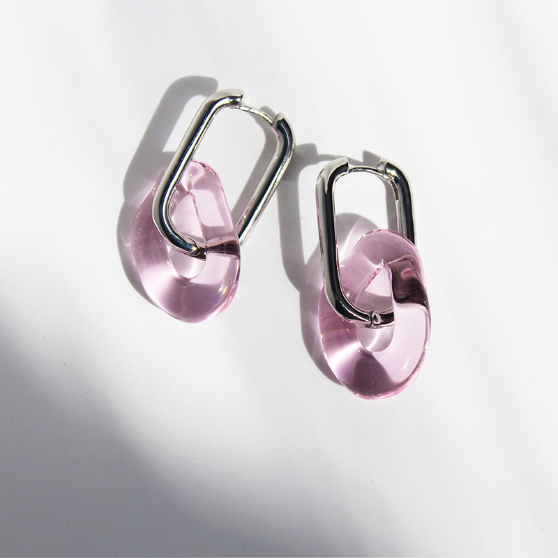 Chic Summer Fun--Candy Colour Glaze Earrings